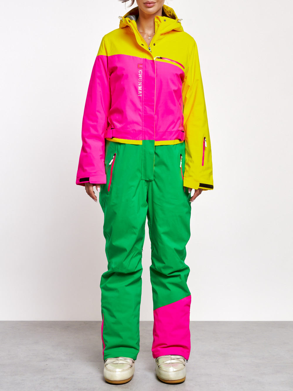 

Горнолыжный комбинезон женский зимний AD2327J, 46, Желтый, AD2327