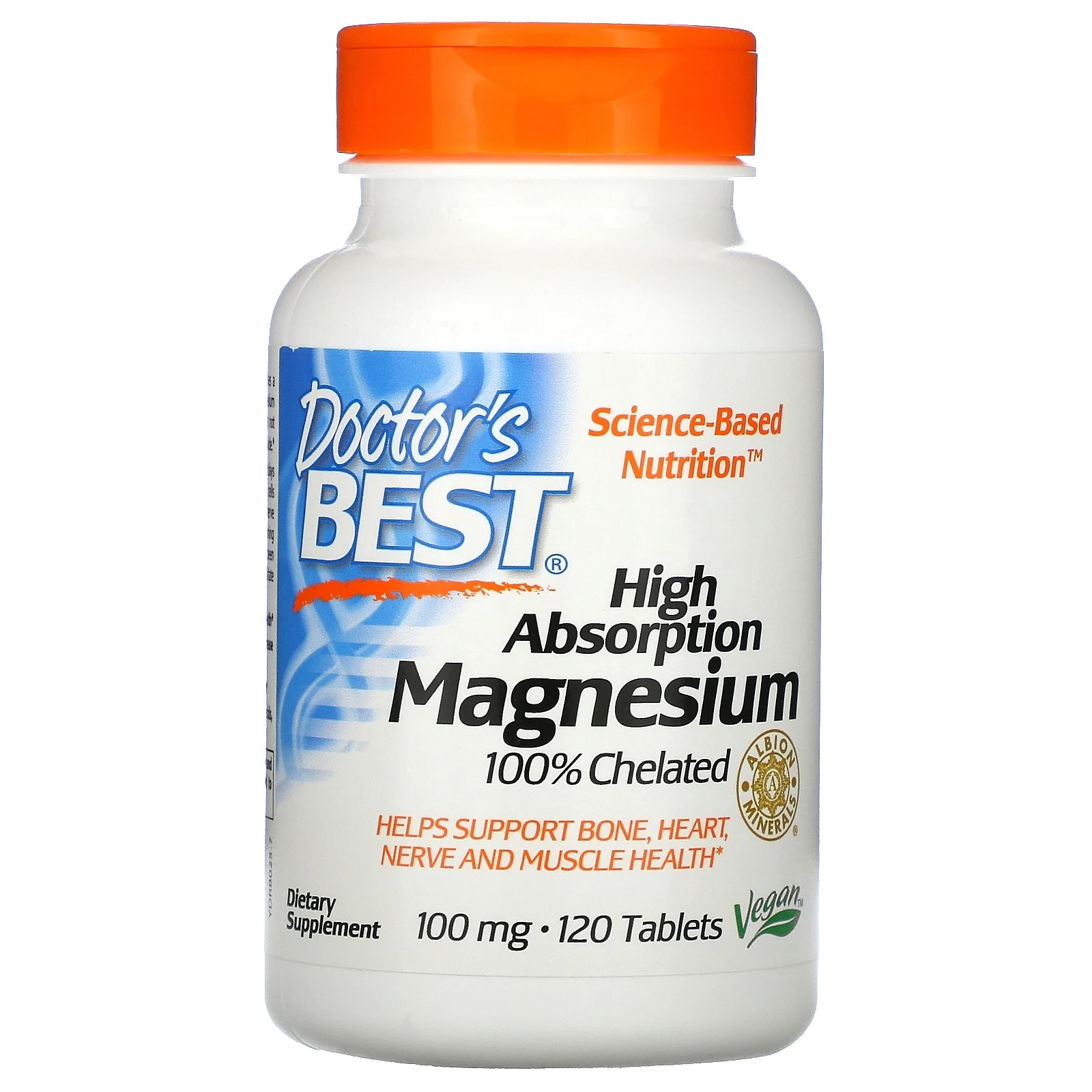 Минерал Doctor's Best High Absorption Magnesium Магний с высокой степенью всасывания 120 т