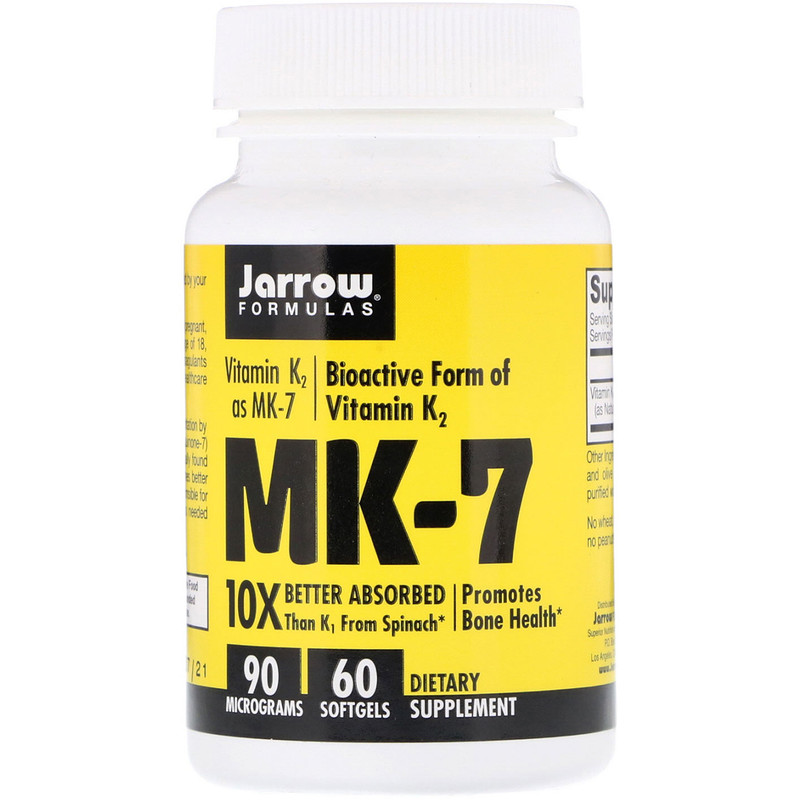 Jarrow Formulas MK-7 витамин K2 в форме MK-7 90 мкг капсулы 60 шт.