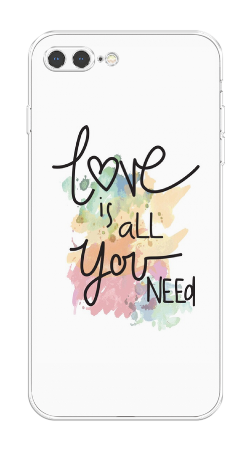 

Чехол на Apple iPhone 7 Plus/8 Plus "Love is all you need", Белый;черный;зеленый, 10950-1