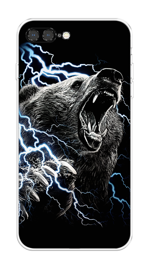 

Чехол на Apple iPhone 7 Plus/8 Plus "Гроза и медведь", Черный;серый;серебристый, 10950-1
