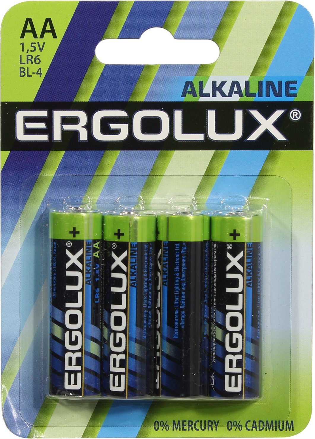 Батарейки Ergolux LR6 Alkaline BL-4