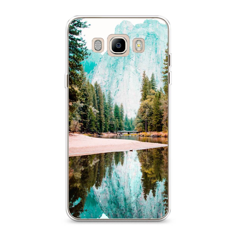 

Чехол Awog на Samsung Galaxy J7 2016 / Самсунг J7 2016 "Горы 11", Зеленый;голубой, 23050-4