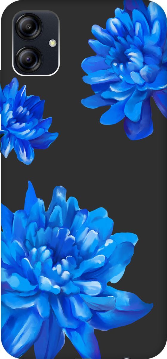 

Чехол на Samsung Galaxy A04e с 3D принтом "Amazing Asters" черный, Черный;голубой, 158476