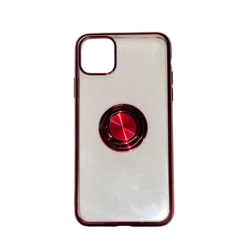 фото Чехол silicone для iphone 11 overlay (подставка под палец/усиленные края) красный ёmart