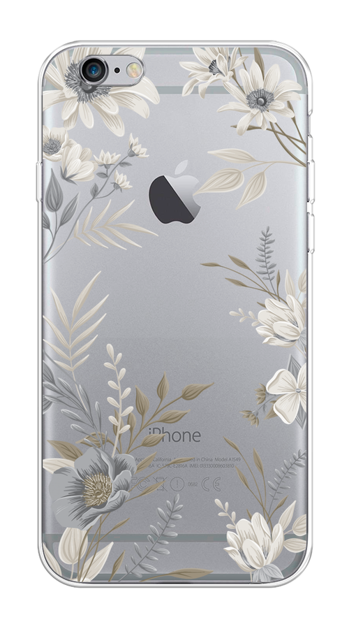 

Чехол на Apple iPhone 6/6S "Цветы сепия", Серый;прозрачный;зеленый;белый, 0104S50-1
