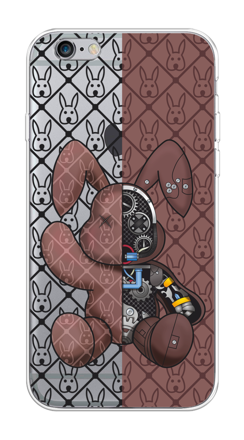 

Чехол на Apple iPhone 6/6S "Киборг-заяц шоколадный", Коричневый;черный;прозрачный, 0104S50-1