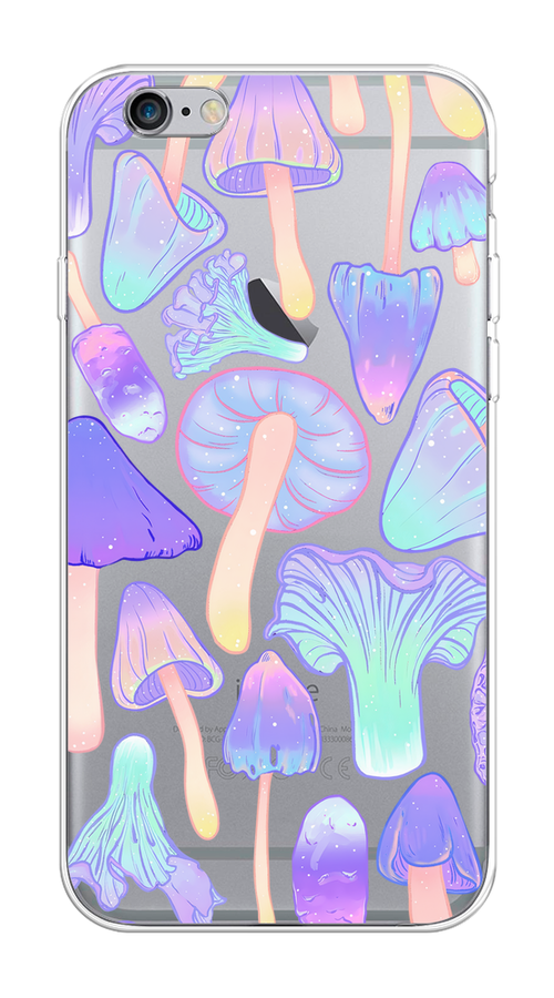 

Чехол на Apple iPhone 6/6S "Пастельные грибы", Фиолетовый;голубой, 0104S50-1