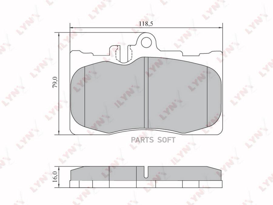 

Колодки пер.LEXUS LS430 00-06 1шт LYNXAUTO BD-7568
