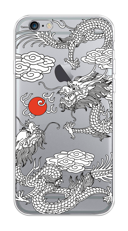

Чехол на Apple iPhone 6/6S "Драконы с ножом", Прозрачный;черный;белый, 0104S50-1