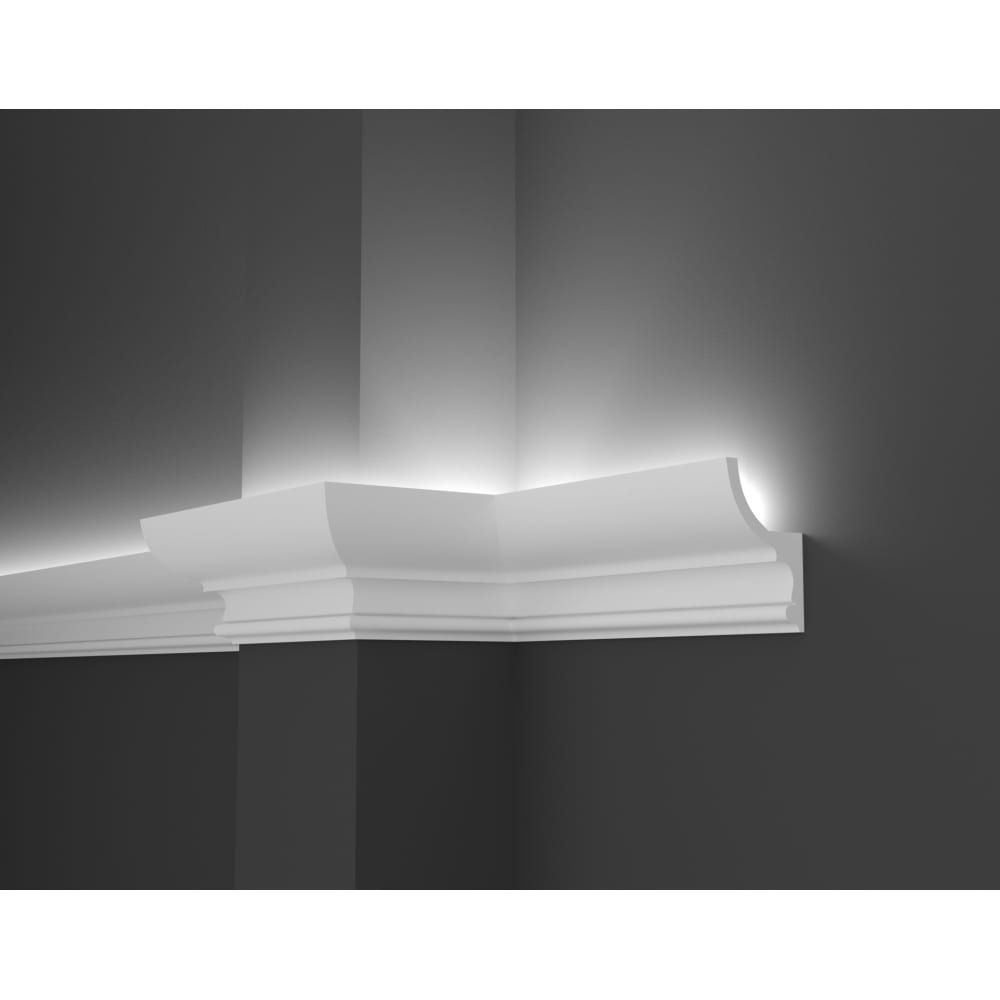 

Ударопрочный влагостойкий потолочный карниз под LED подсветку Decor-Dizayn DD507