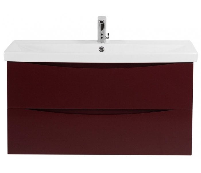 

Тумба с раковиной BelBagno Marino-CER 100-BB-0324-100-LVB Bordo Lucido, Красный, Marino-CER