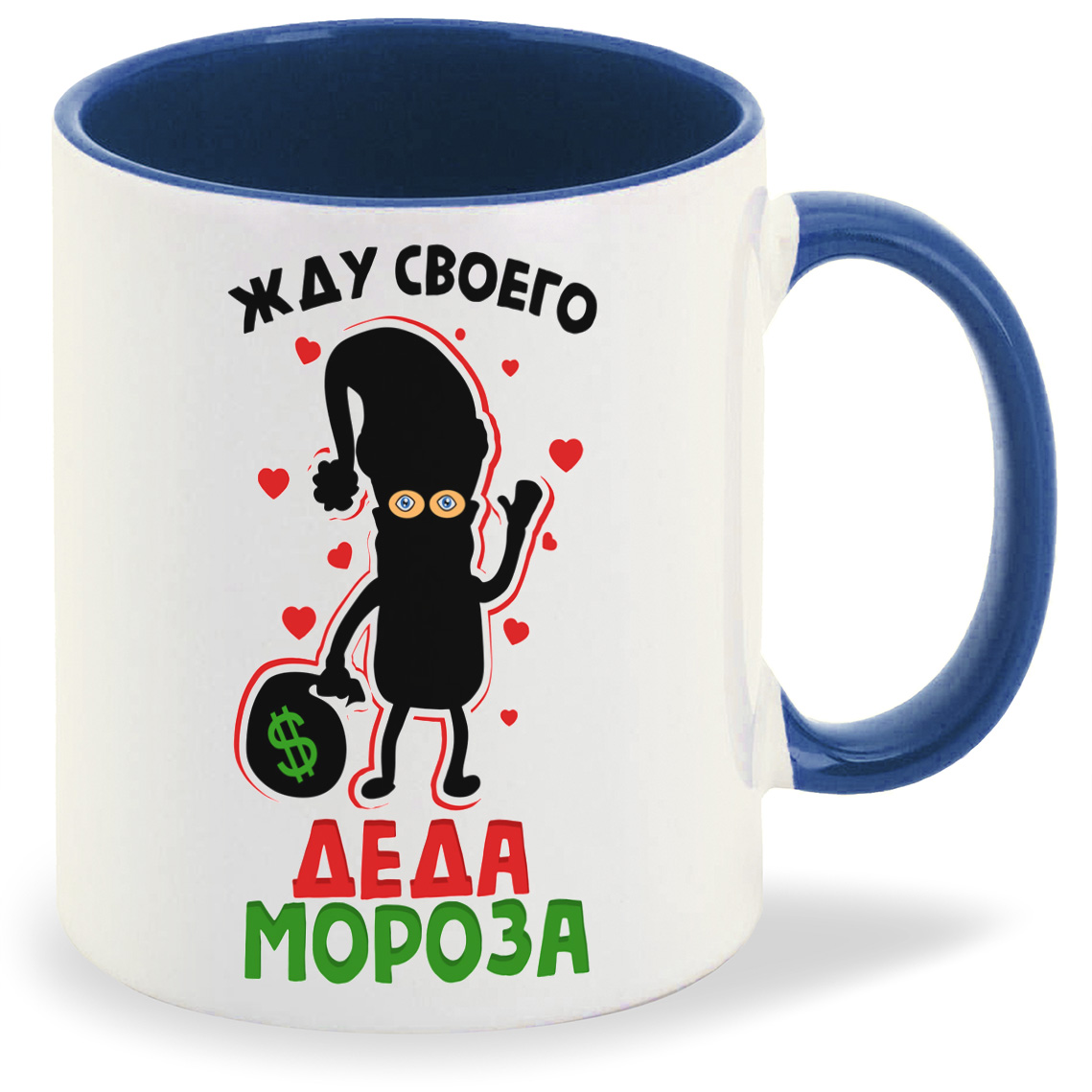 

Кружка CoolPodarok Прикол Новый год Жду своего деда Мороза, Прикол Новый год Жду своего деда Мороза