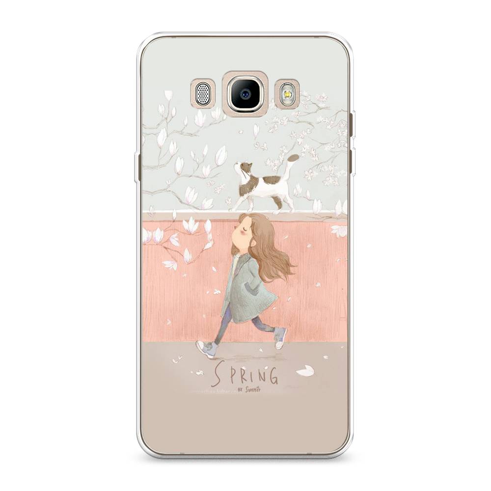 

Чехол Awog на Samsung Galaxy J7 2016 / Самсунг J7 2016 "Девочка-весна", Серый, 23050-7