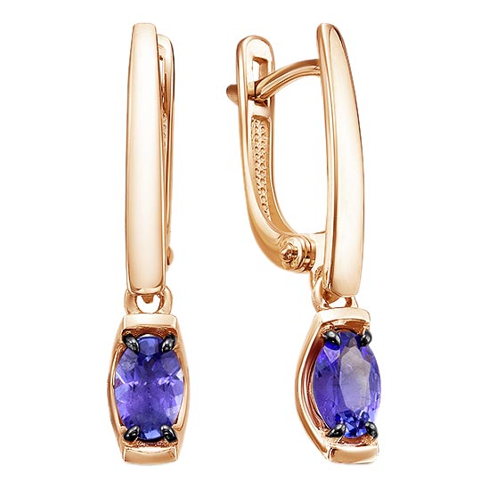 

Серьги из красного золота с танзанитом Империал S1169-108, S1169-108