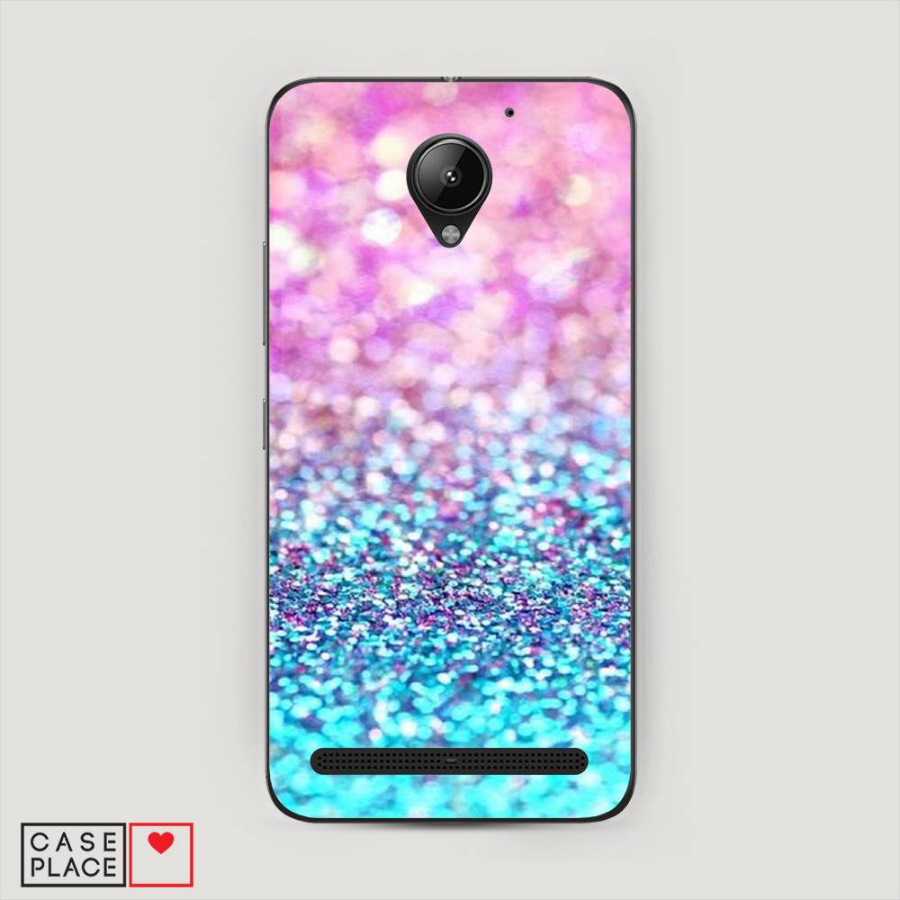 

Чехол Awog "Розово-голубые глиттеры рисунок" для Lenovo Vibe C2