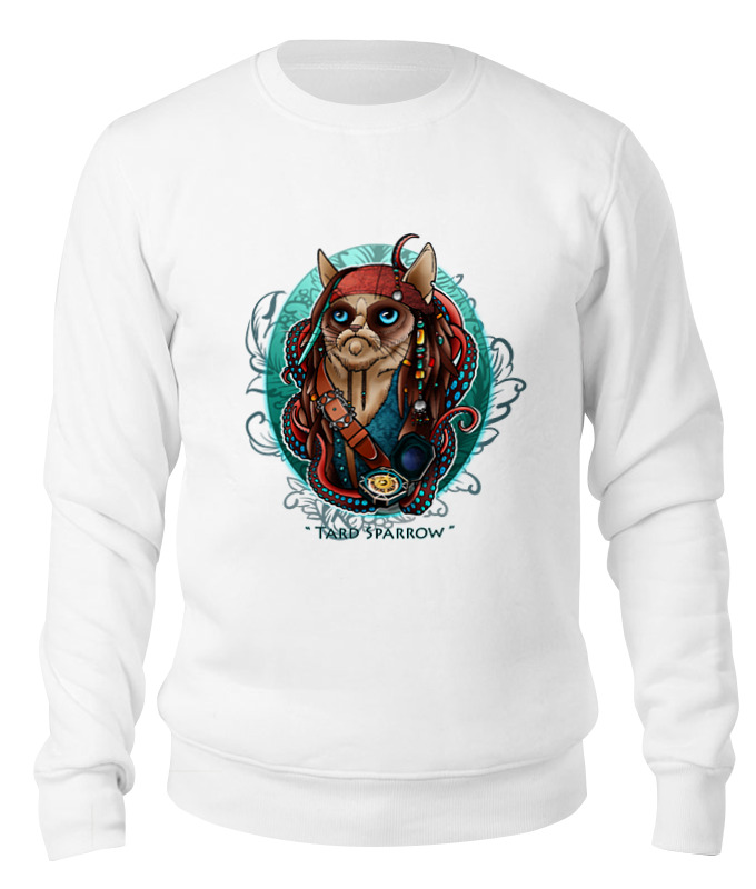 

Свитшот унисекс Printio Tard sparrow белый M, Tard sparrow