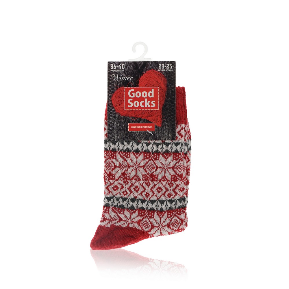 Носки женские Good Socks GSСкан1сш красные 23-25