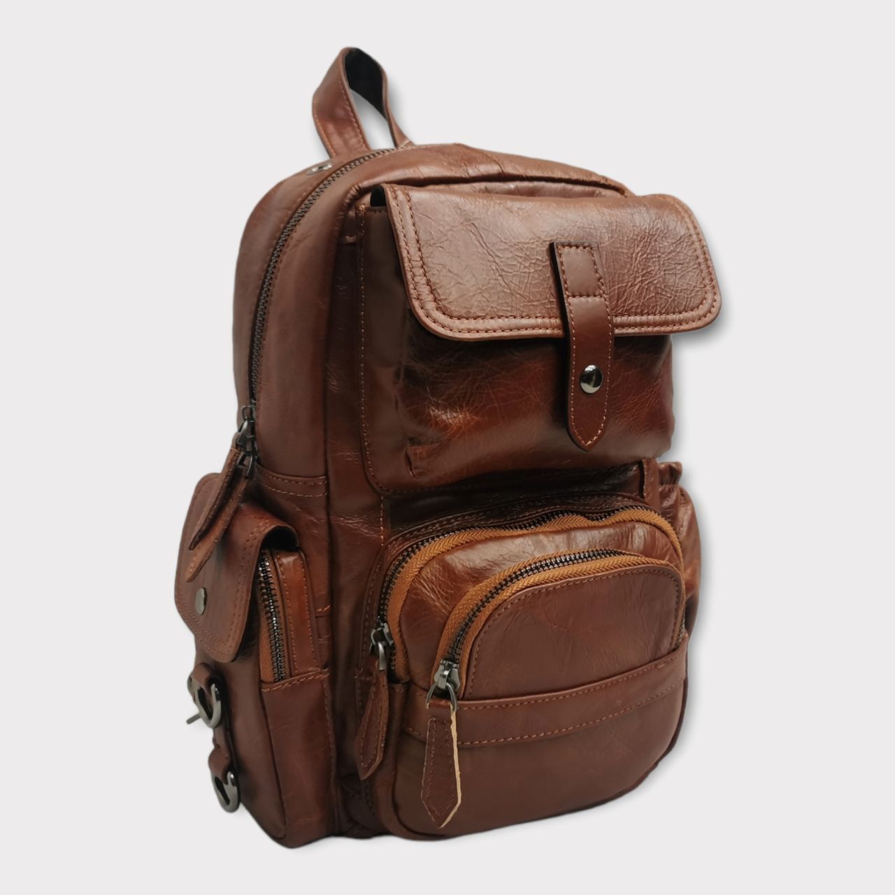 Сумка-слинг мужская 9106copy коричневая