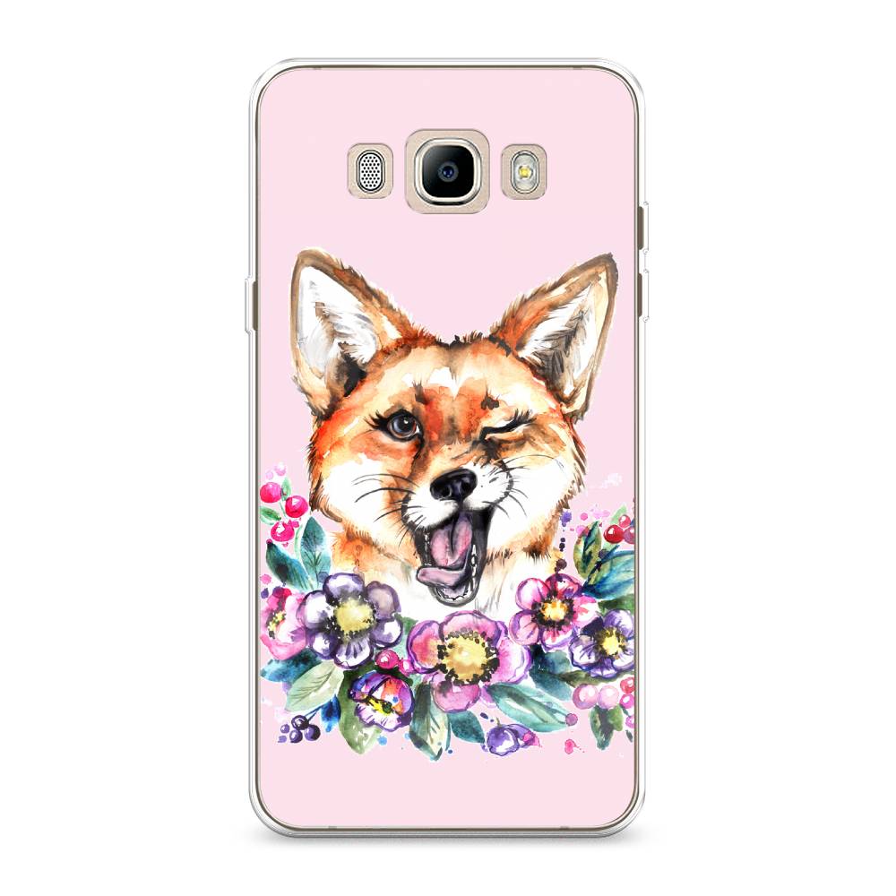 

Чехол Awog на Samsung Galaxy J7 2016 / Самсунг J7 2016 "Подмигивающая лиса", Оранжевый, 23050-10