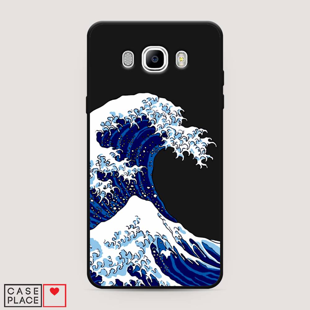 

Чехол Awog на Samsung Galaxy J7 2016 / Самсунг J7 2016 "Волна в Канагаве", Синий;белый, 23052-1