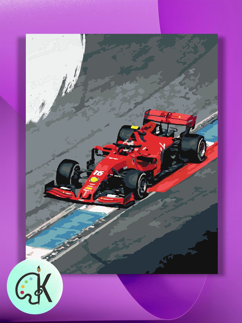 

Картина по номерам на холсте Культура Цвета F1 формула, 40 х 50 см, F1 формула