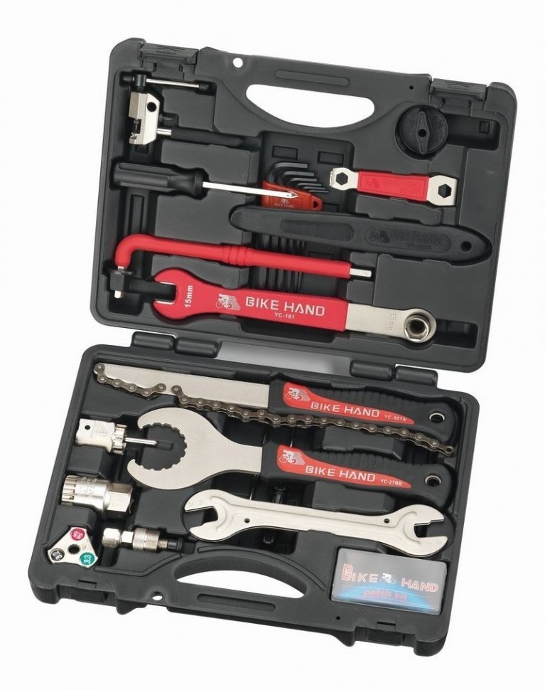

Набор инструментов 18 предметов в кейсе Bike Hand YC-728, Черный, YC-728