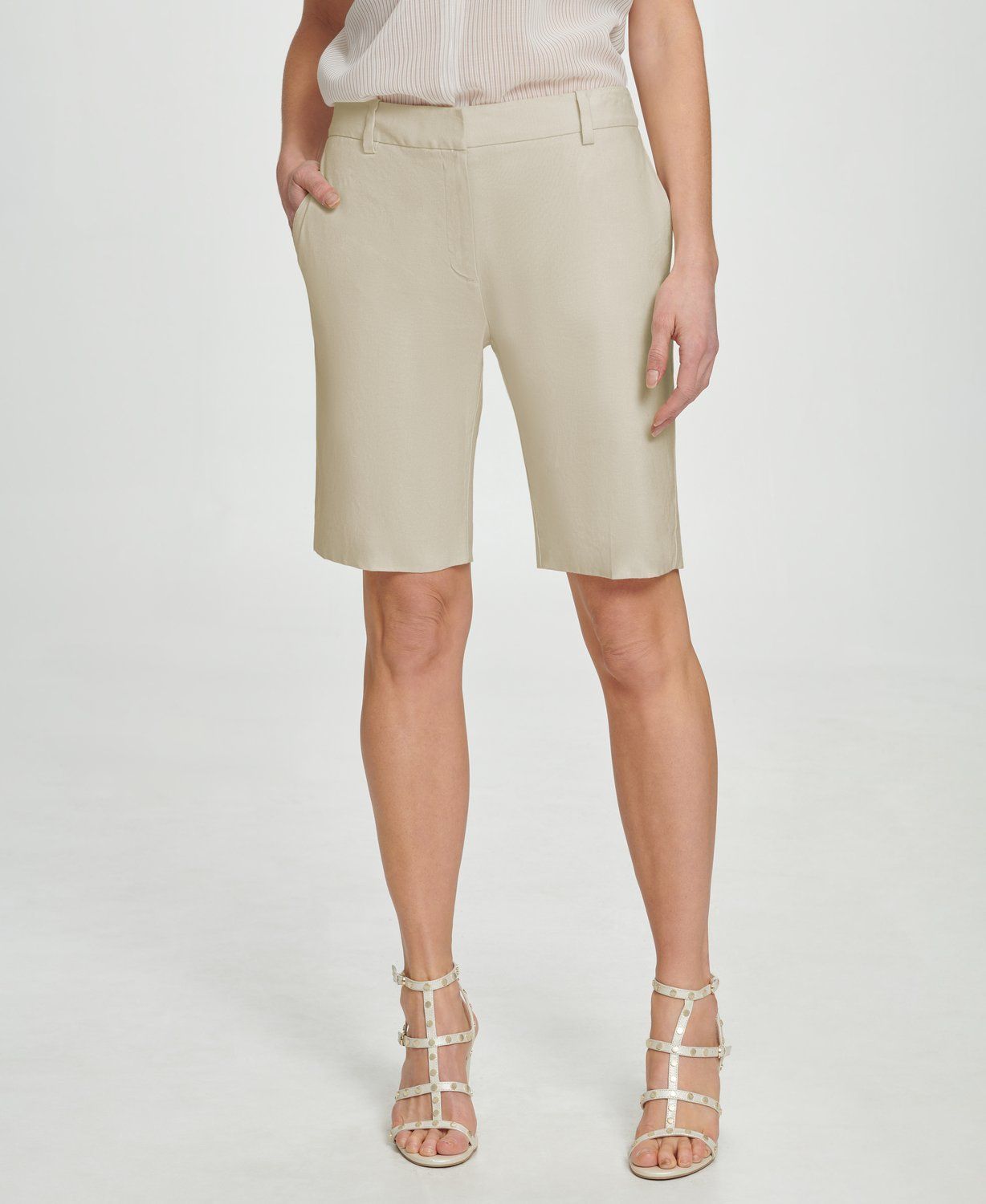 

Шорты женские DKNY P0EVCB5V бежевые 6, P0EVCB5V