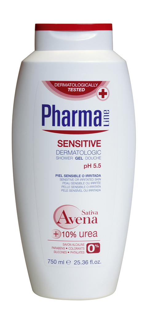 фото Гель для душа herbal pharmaline sensitive dermatologic shower gel, 750мл