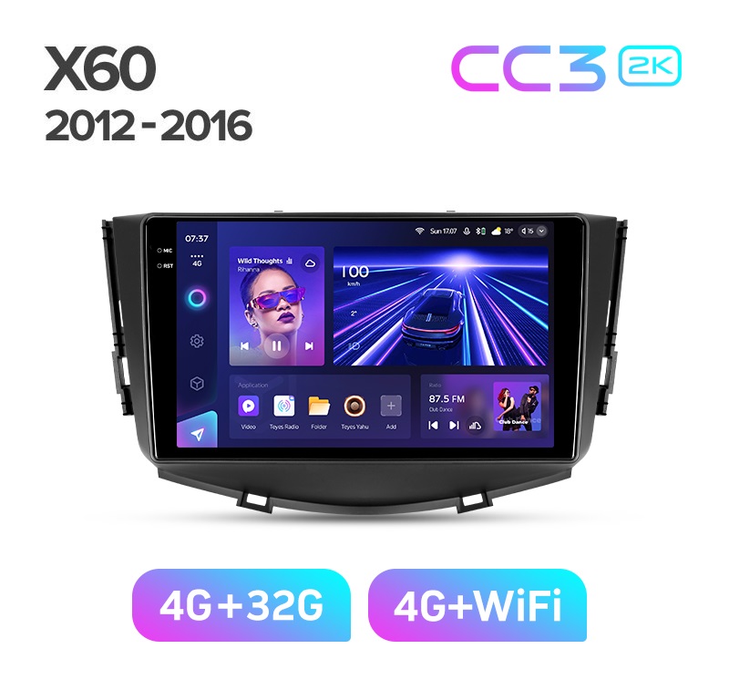 Магнитола TEYES LIFAN X60 2012-2016 г CC3 2K 432ГБ 3389000₽