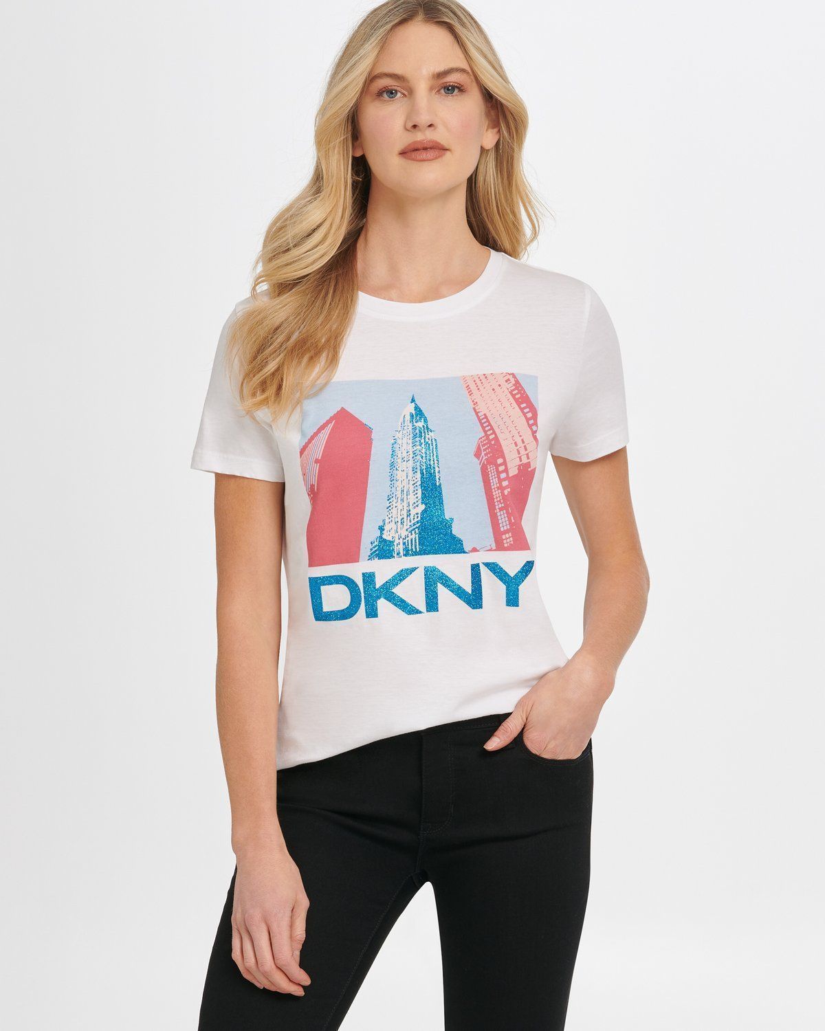 

Футболка женская DKNY P0DBHCNA разноцветная S, P0DBHCNA