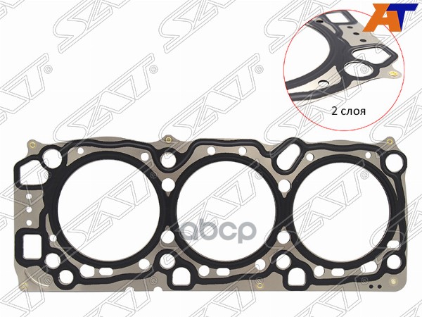 

SAT Прокладка ГБЦ MITSUBISHI DELICA/PAJERO/MONTERO 6G72 3.0 00- RH=LH металл