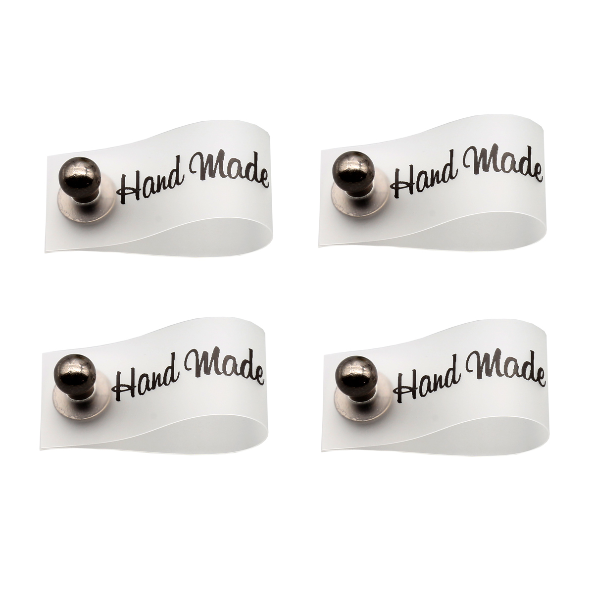 фото Набор силиконовых бирок с кнопкой 'hand made' 1,5*7см, уп.8шт айрис