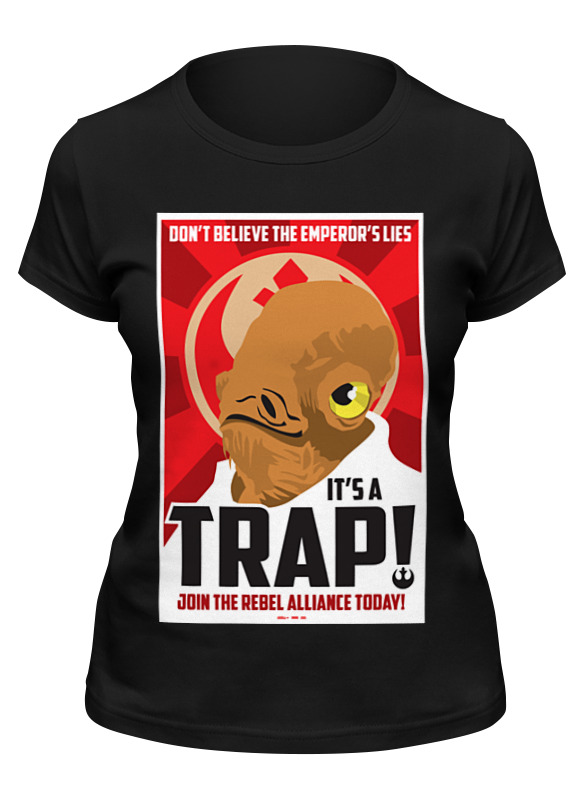 

Футболка женская Printio It's a trap! черная S, Черный, It's a trap!