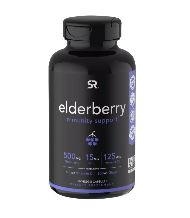 Комплекс бузины, Elderberry Complex, Sports Research, 60 капсул