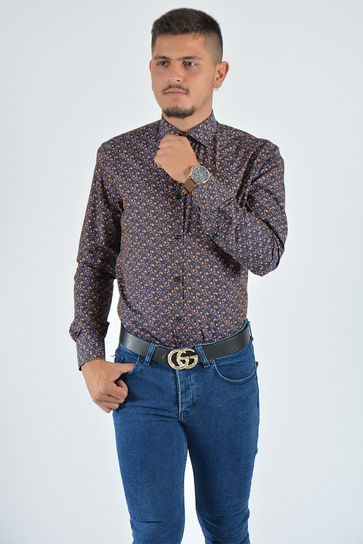 

Рубашка мужская Terapi Giyim 23989 черная 2XL (товары доставляются из-за рубежа), Черный, 23989
