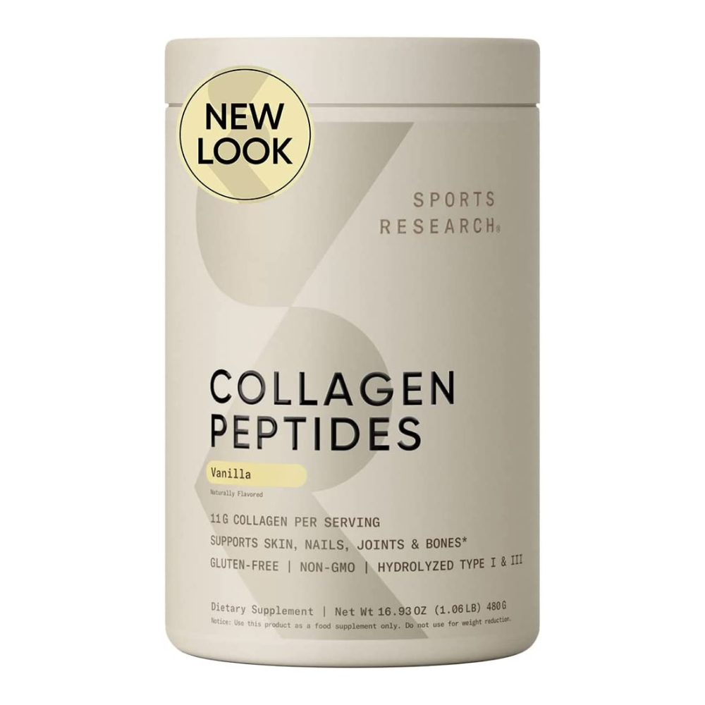 Коллаген Ваниль, Collagen Peptides Vanilla Bean, Sports Research, 477 гр