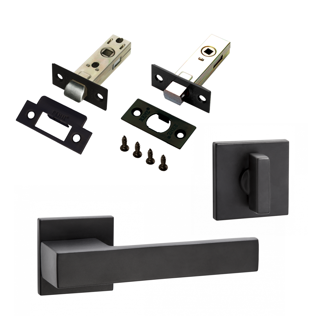 

Комплект для межкомнатной двери PAULINIDOR ручки 540-03slim5-45AL03BK45BL, Черный