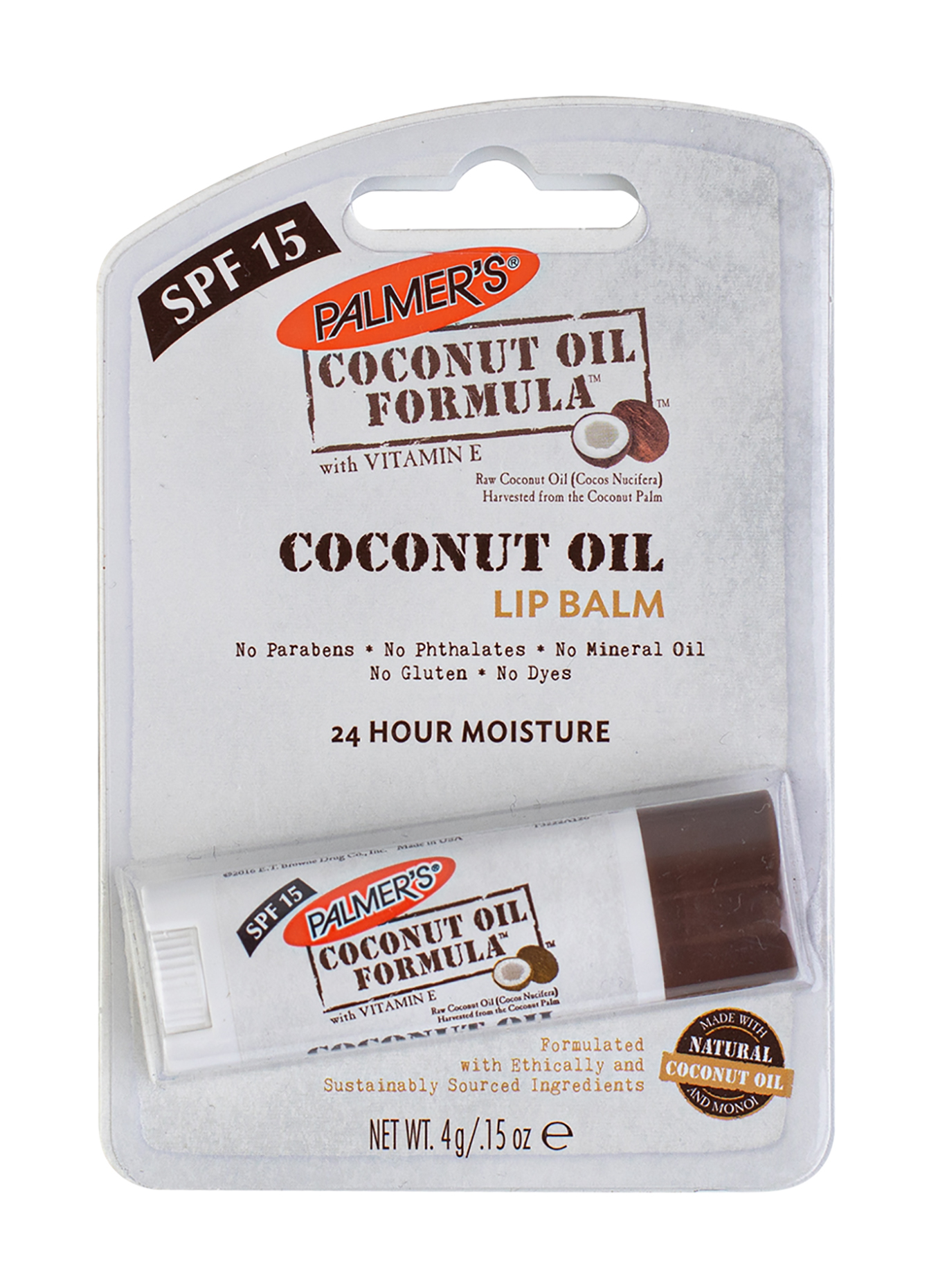 фото Бальзам для губ palmers coconut oil formula spf 15, 4г palmer's