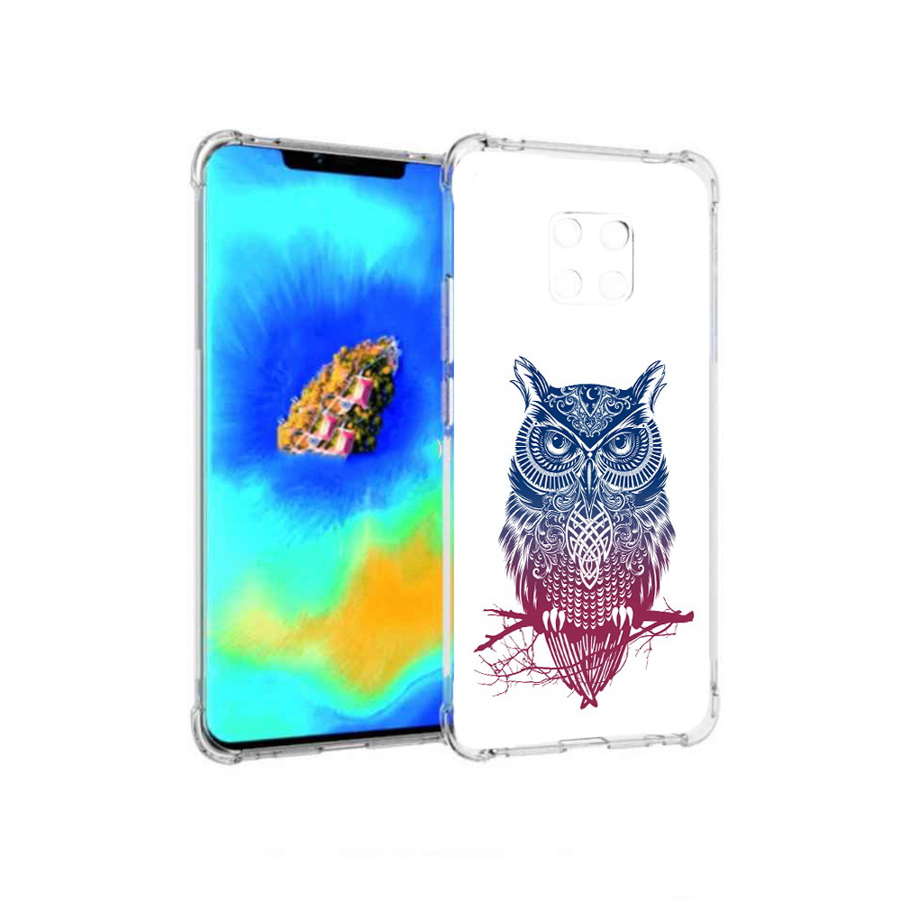 

Чехол MyPads хиппи сова для Huawei Mate 20 Pro, Прозрачный, Tocco