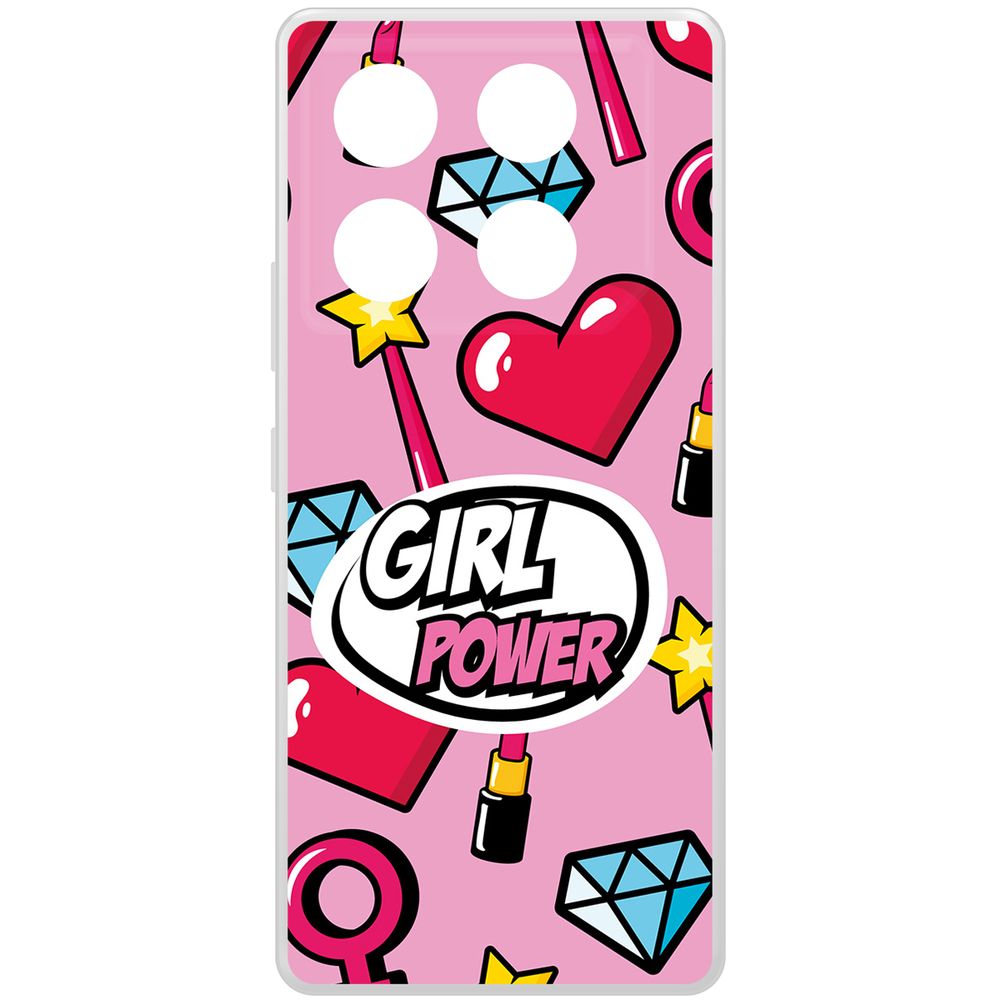 

Чехол-накладка Krutoff Clear Case Girl Power для INFINIX GT 20 Pro, Прозрачный