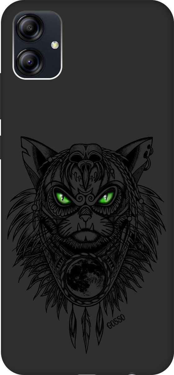 

Чехол на Samsung Galaxy A04e с 3D принтом "Shaman Cat" черный, Черный;зеленый, 158474
