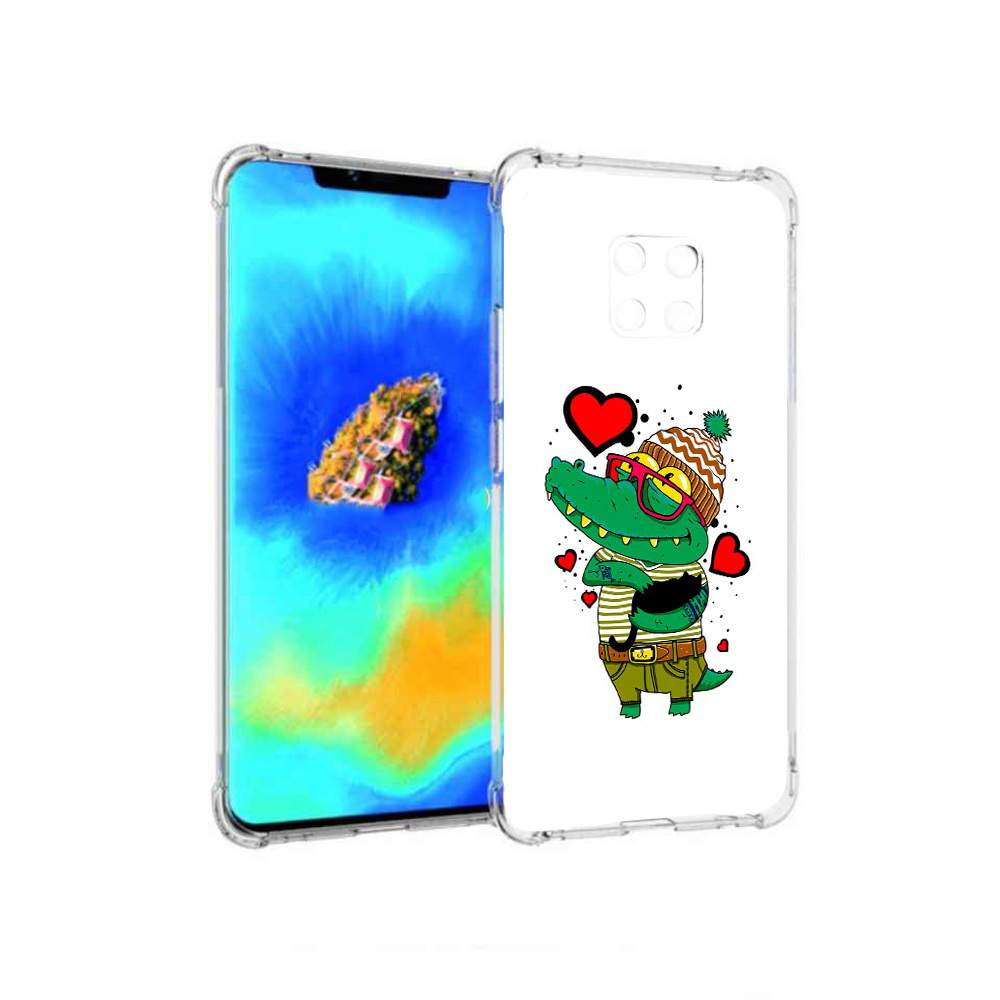 

Чехол MyPads Влюбленный крокодил для Huawei Mate 20 Pro, Прозрачный, Tocco