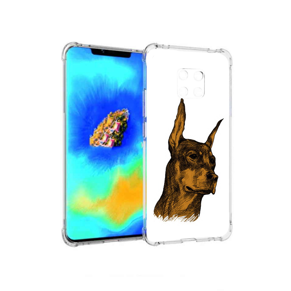 

Чехол MyPads скетч доберман для Huawei Mate 20 Pro, Прозрачный, Tocco