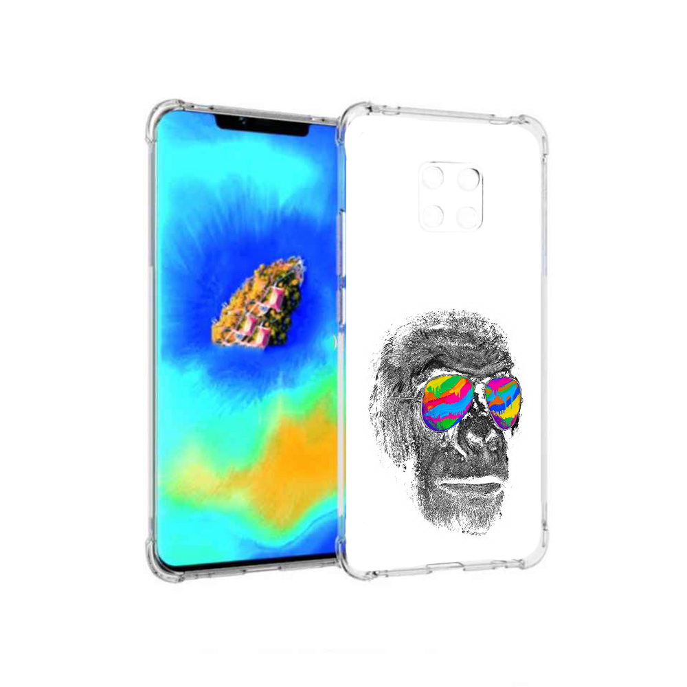 

Чехол MyPads крутая обезьяна в очках для Huawei Mate 20 Pro, Прозрачный, Tocco