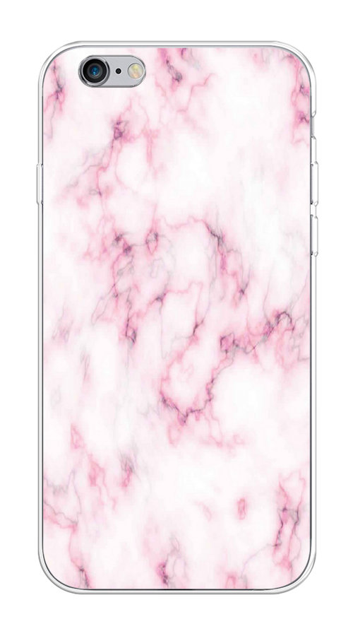 

Чехол на Apple iPhone 6/6S "Мрамор с розовым", Белый;розовый, 0104S50-1