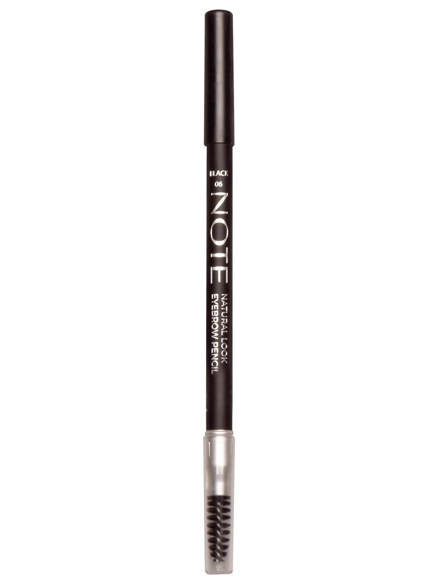 Карандаш для бровей Note Открытый взгляд Natural Look тон 06 black карандаш для бровей note natural look eyebrow pencil 1 1 г