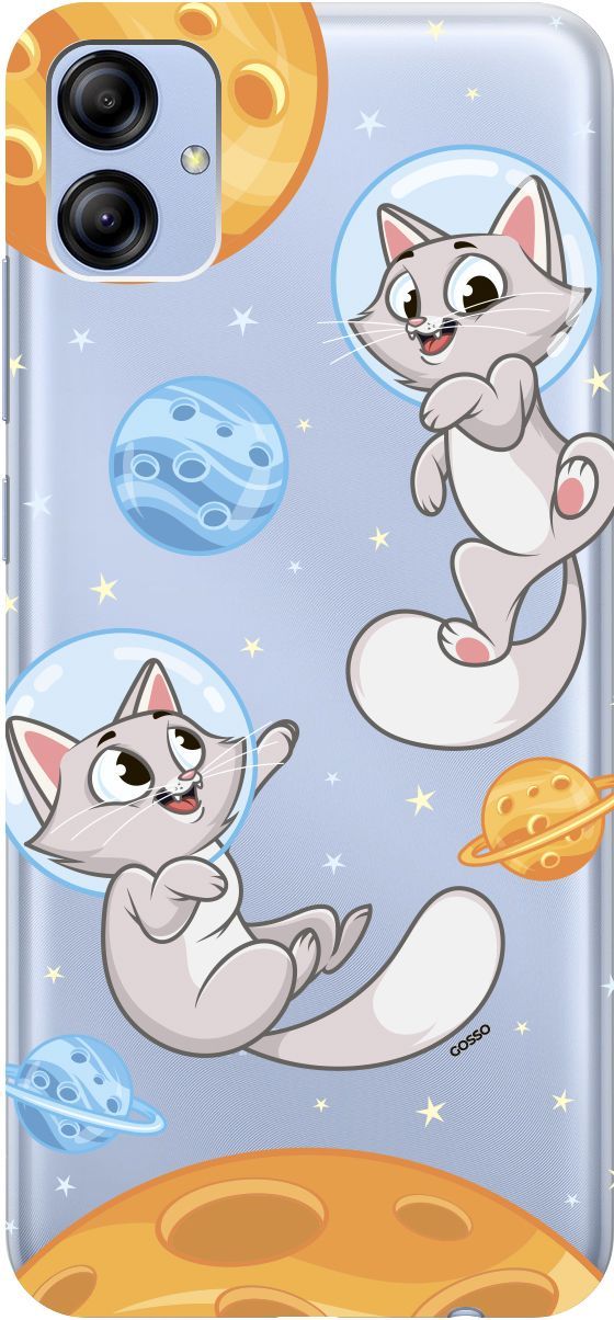 

Чехол на Samsung Galaxy A04e с 3D принтом "CosmoCats" прозрачный, Прозрачный;оранжевый, 158473