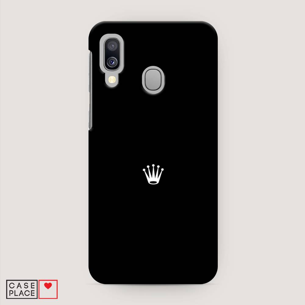 

Пластиковый чехол "Белая корона на черном фоне" на Samsung Galaxy A40