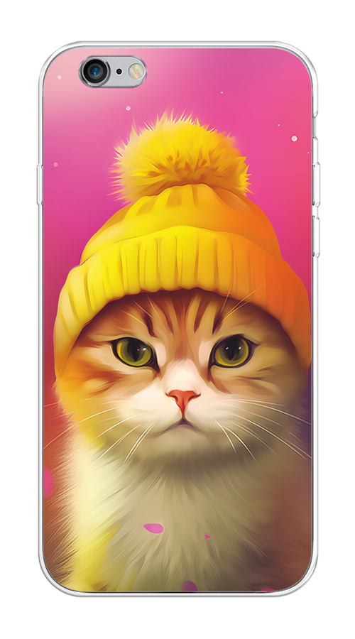 

Чехол на Apple iPhone 6/6S "Котик в шапочке", Розовый;желтый;бежевый, 0104S50-1